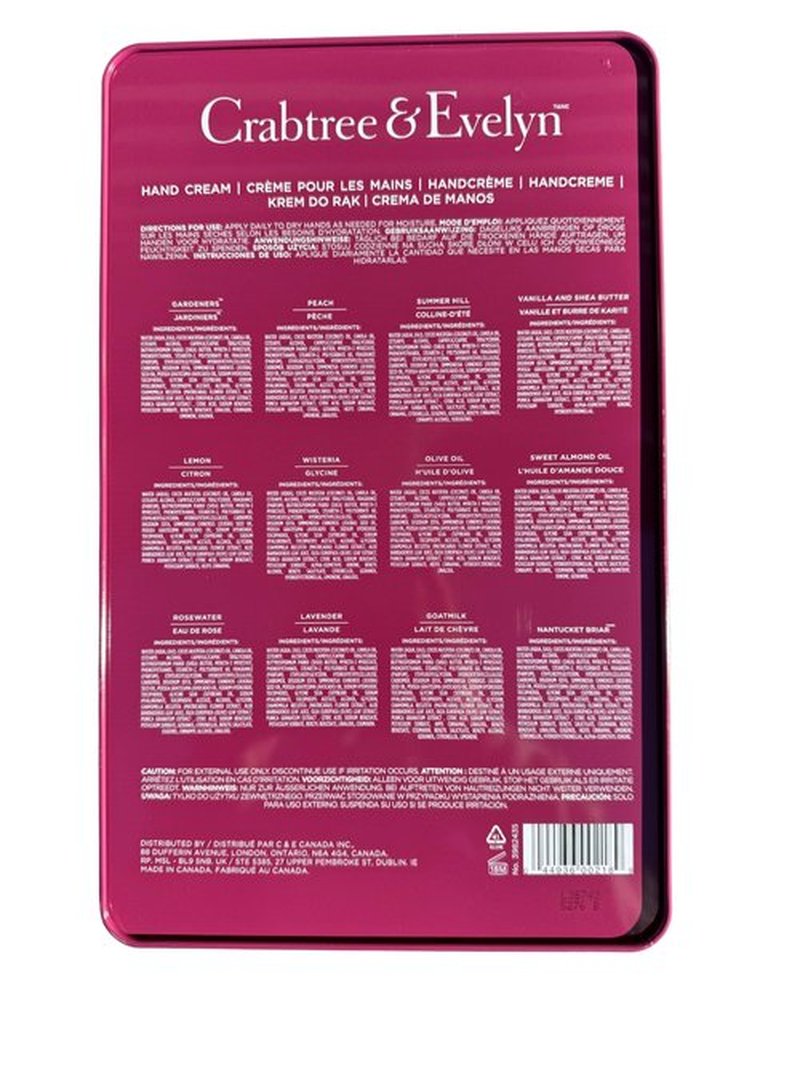 Crabtree & Evelyn This is a 12-piece gift set of hand creams from the brand