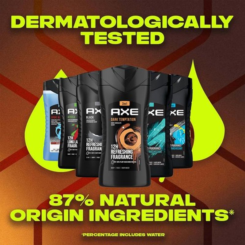 AXE Men's Body Wash Variety Set, 6 Pack, Assorted Scents, 3-in-1 Body, Face and Hair Wash, 8.5 Oz. Each