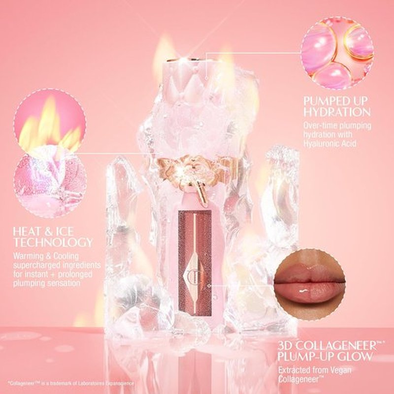Charlotte Tilbury Big Lip Plumpgasm Lip Gloss - Hydrating Plumper with Hyaluronic Acid - Perfect Gift Set