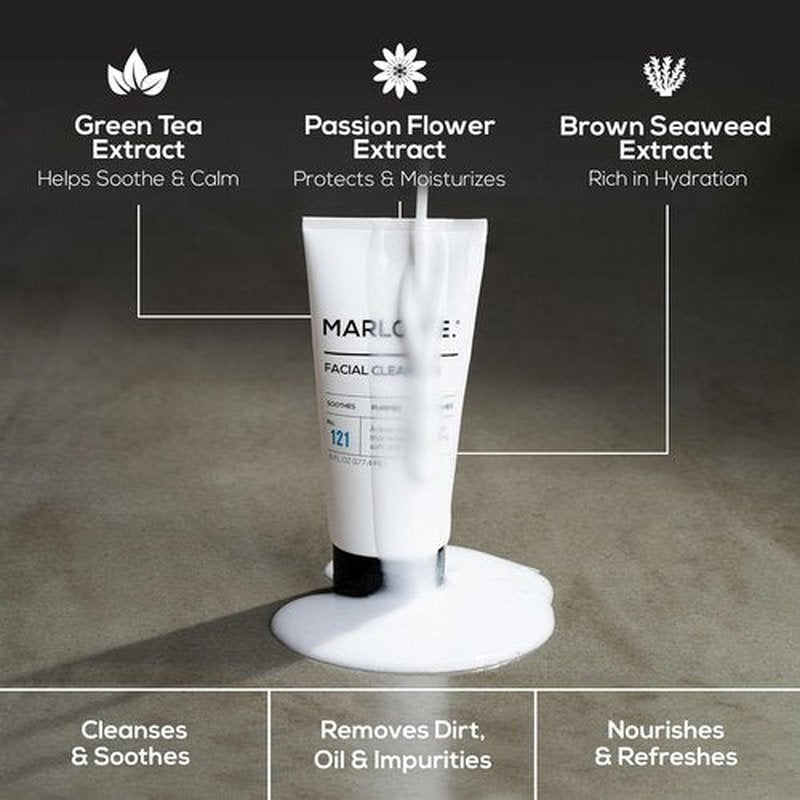 Marlowe. No. 121 Facial Cleanser - Daily Men's Face Wash with Natural Extracts & Antioxidants, 6 oz