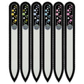 Mont Bleu Gift Set of 5 + 1 Free Glass Nail Files Hand Decorated with Crystals from Swarovski - Gift for Women - Handmade Gifts - Crystal Nail Files for Natural Nails - Mothers Day Gifts - Gifts