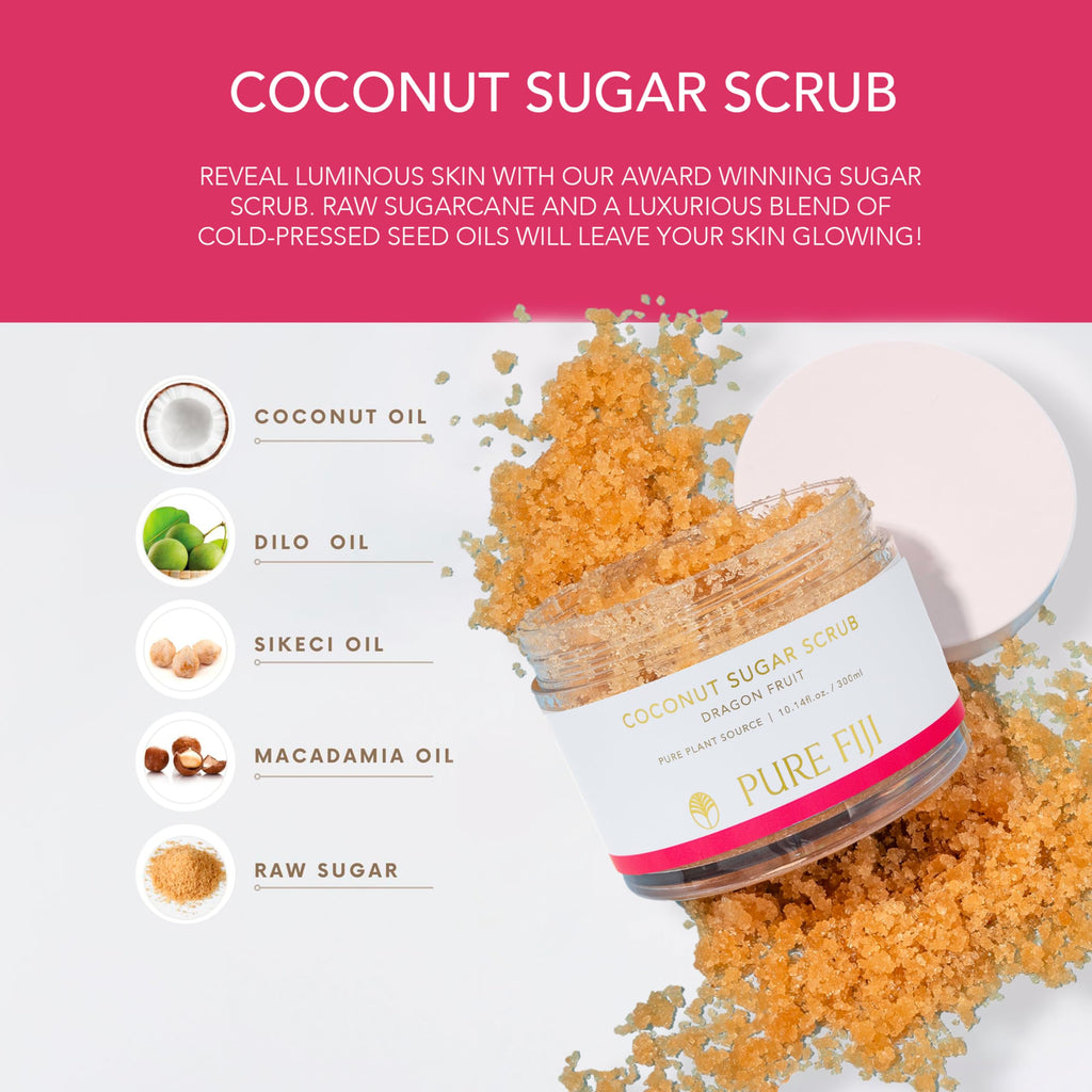 Pure Fiji Coconut Sugar Body Scrub, Coconut (10.14oz/300ml)