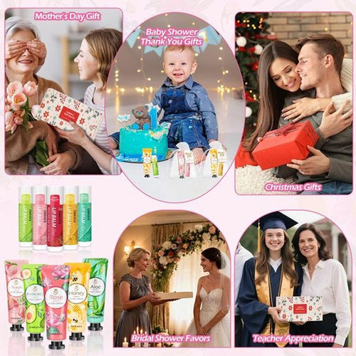 20 Pack Bulk Gifts, Lip Balm Bulk and Hand Cream Gift Set With Organza Bag Thank You Card,Thank You Gift,Bridal Wedding Favors & Baby Shower Wedding Gifts For Guests, Christmas Gift Stocking Stuffers