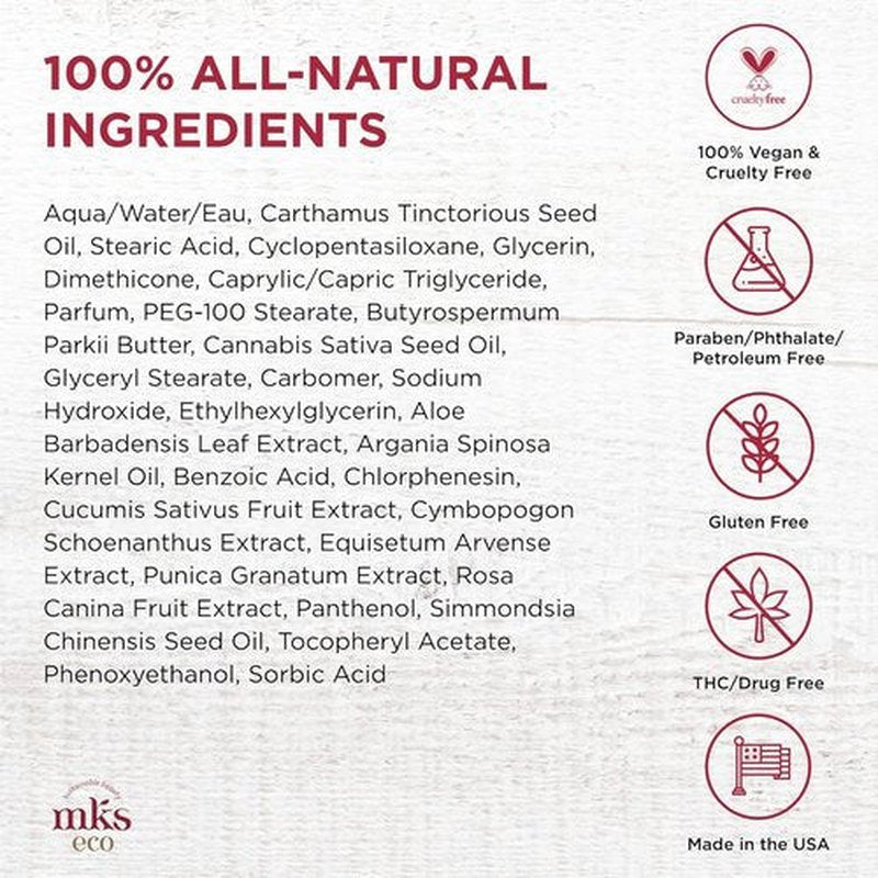 MKS Eco Whip Skin Butter - 8 Oz Total Body Moisturizer with Moroccan Argan Oil & Shea Butter - Vegan & Cruelty-Free