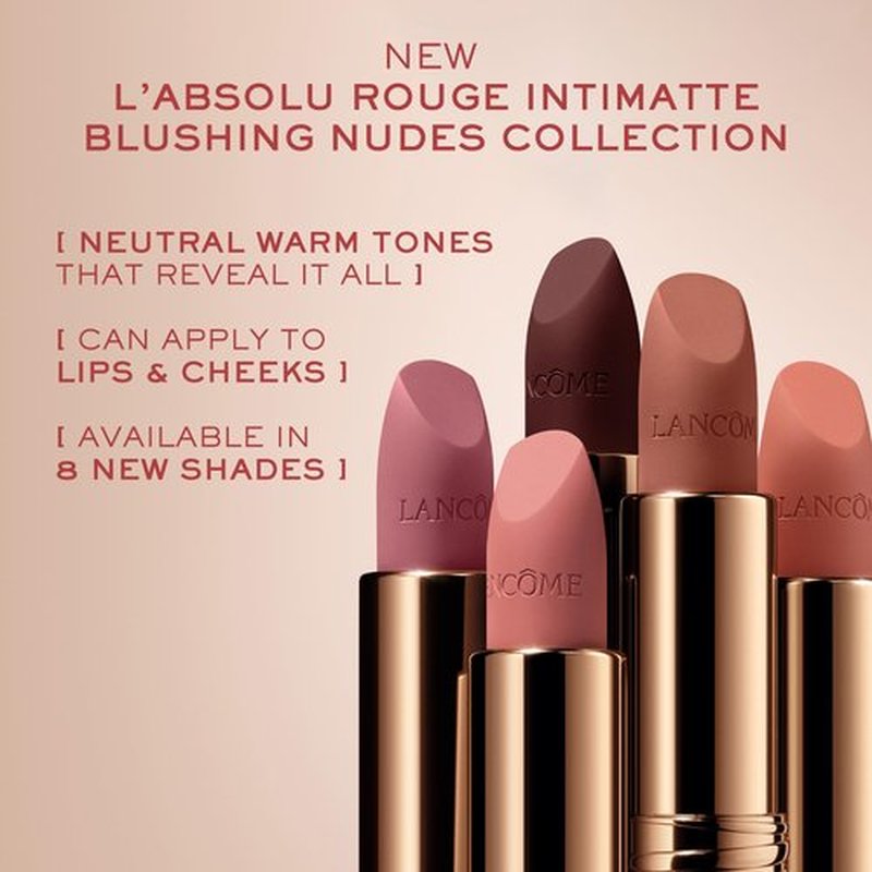 Lancôme L'Absolu Rouge Intimatte Hydrating Matte Lipstick - Buildable & Lightweight Formula with a Soft Matte Finish - Up To 12HR Comfort- 340 Lovers Whispers: warm rosewood nude