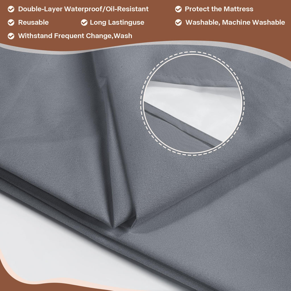 LXIANGN Waterproof Massage Sheets Bed Table Cover, Grey, 75 x 31.5"