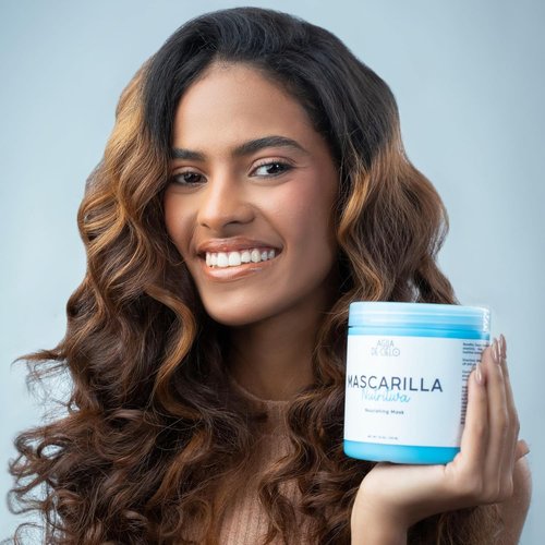 Agua de Cielo Nourishing Hair Mask - Deeply Hydrates Dry Hair & Split Ends with Argan Oil & Collagen - 16 Oz