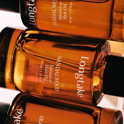 LONGTAKE Sandalwood Intensive Perfume Hair Oil 1.35 Fl Oz, 40MLㅣHeat ProtectionㅣAnti-frizzㅣSplit end repairㅣ For all types