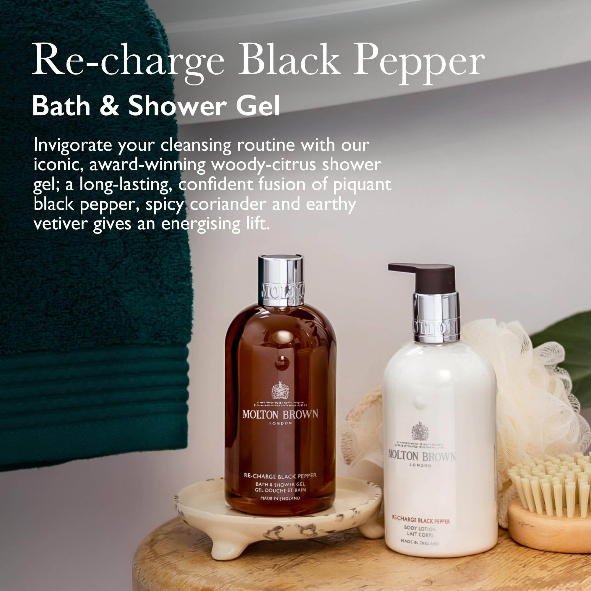 Molton Brown Re-Charge Black Pepper Body Wash 10 fl. oz.