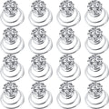 WILLBOND 60 Pieces Rhinestone Crystal Twisters Set Spiral Hair Pin Coil for Wedding, Bridal, Prom, Party and Important Occasion with Clear Container (Clear)