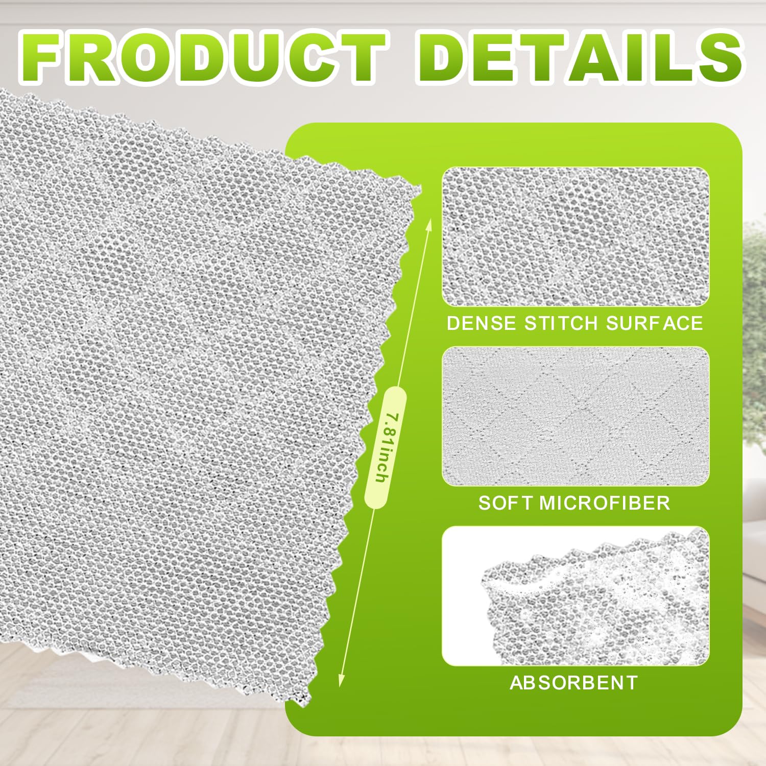 INFICRIME 12 Pcs Multipurpose Wire Dishwashing Rag, Upgraded Double-Layer Non-Scratch Wire Dish Cleaning Cloths, Reusable Steel Scrubberfor Kitchen, Cookware, Sinks, Stove Tops, 10"x10"