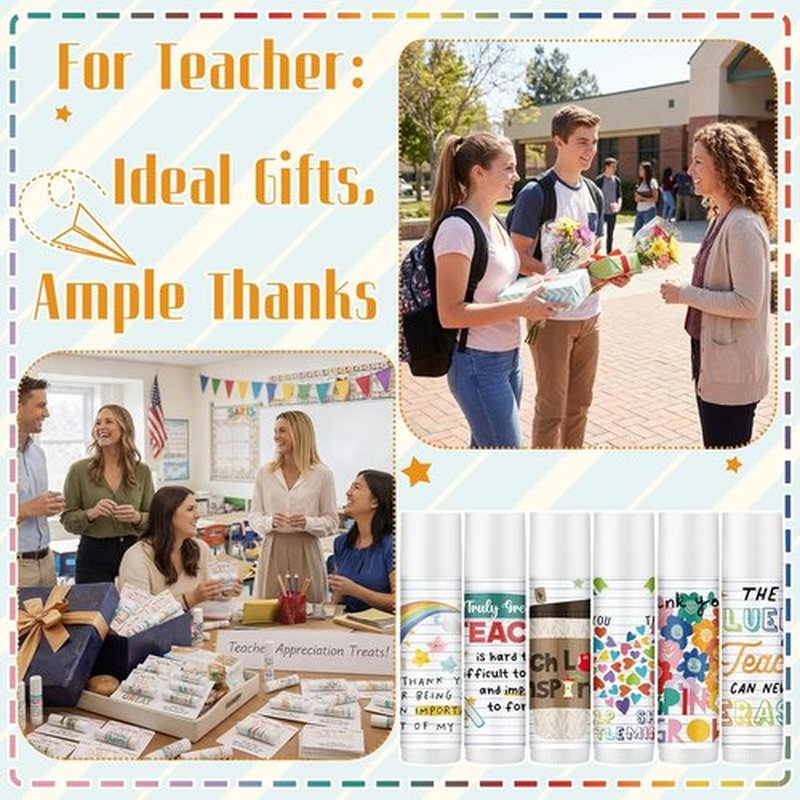 Loopeer Lip Balm Gift Set - 24 Pcs Teacher Appreciation Week Essentials | "You Are the Balm" Theme