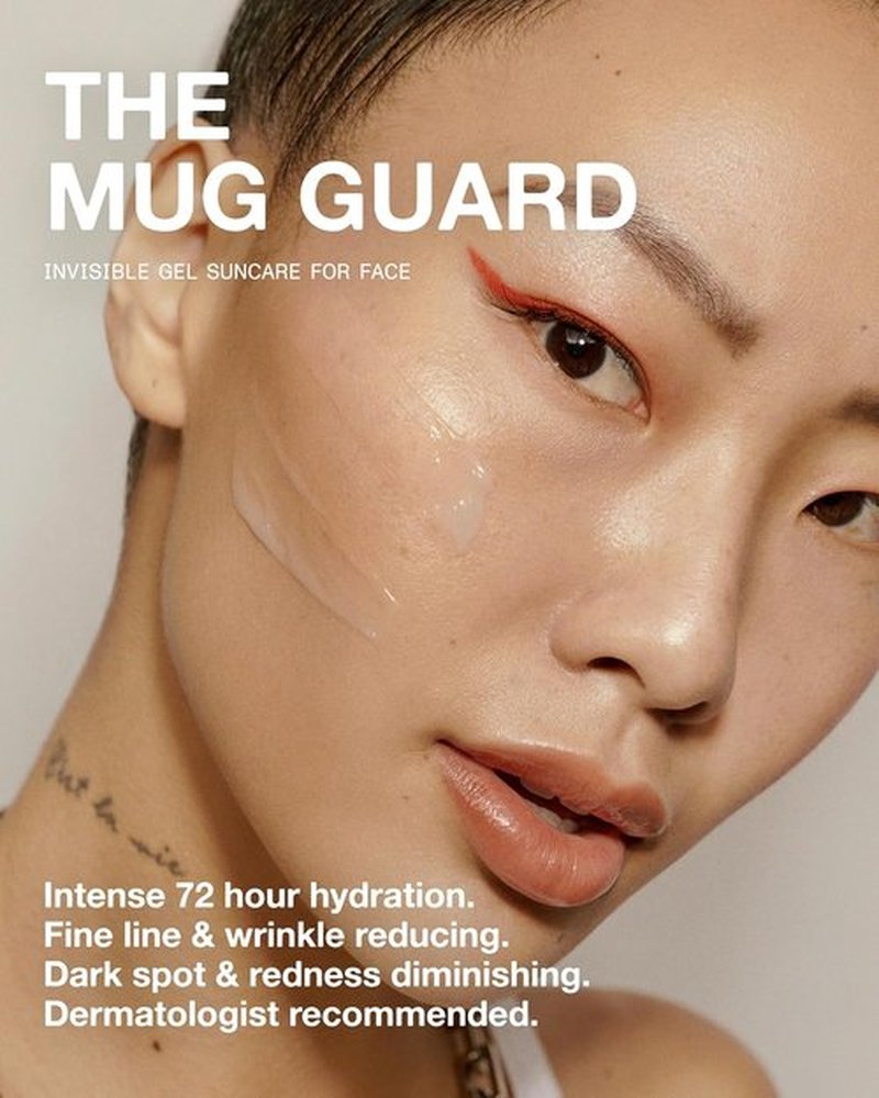 Mug Guard Gel Sunscreen for Face - Reef Safe & Water-Resistant SPF 30 | 72-Hour Hydration, Anti-Aging, Non-Greasy (2.4 Fl Oz)