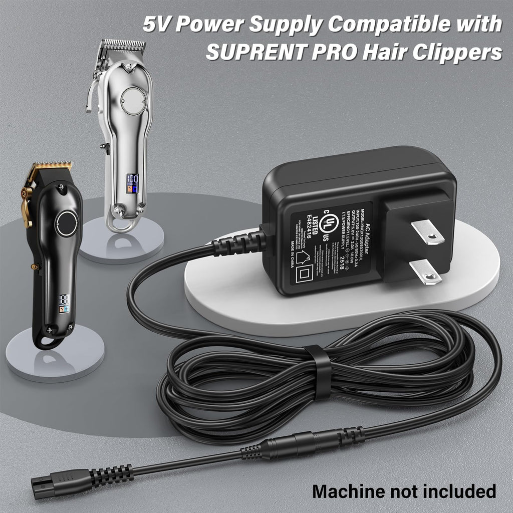 5V Hair Clipper Charger Replacement Compatible with SUPRENT Pro Clipper