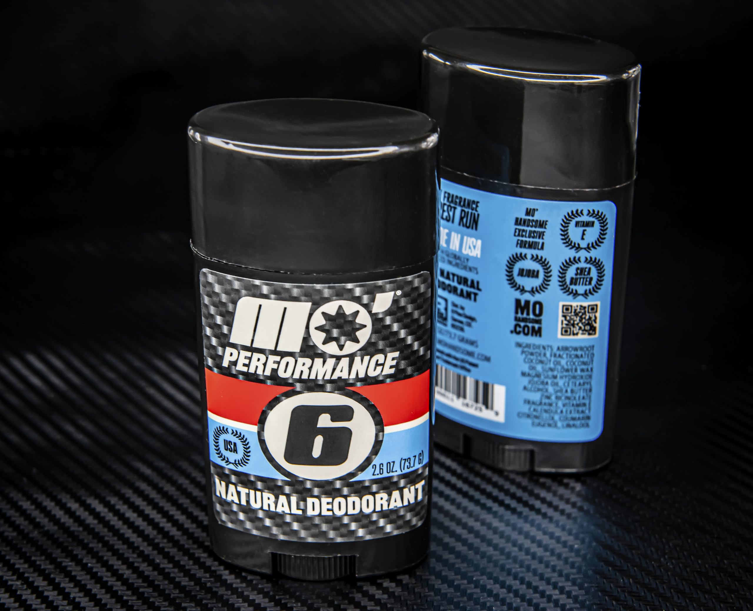 Mo' Handsome Natural Deodorant for Men Aluminum-Free, Baking Soda Free & Paraben-Free - Magnesium Hydroxide & Zinc Ricinoleate for All-Day Odor Control, Sensitive Skin Safe - Made in USA