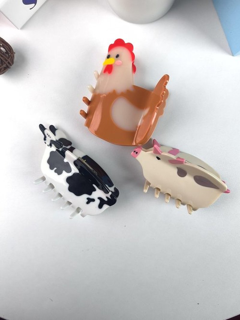 Generic Chicken Claw Clip,Chicken Shape Animal Hair Clip，2024 New Big Claw Barrettes For Women. (1pcs-chicken)