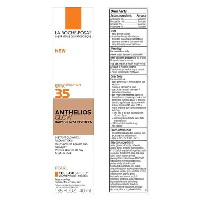 La Roche-Posay Anthelios Glow Tinted Sunscreen - SPF 35, Broad Spectrum, Lightweight, 24Hr Hydration