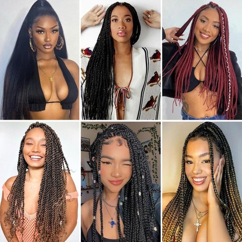 Braiding Hair Pre Stretched 26 Inch 8 Pack Braiding Hair Extensions Itch Free Soft Yaki Texture Hot Water Setting Synthetic Crochet Braids Hair For Women Girls (26Inch,613#)