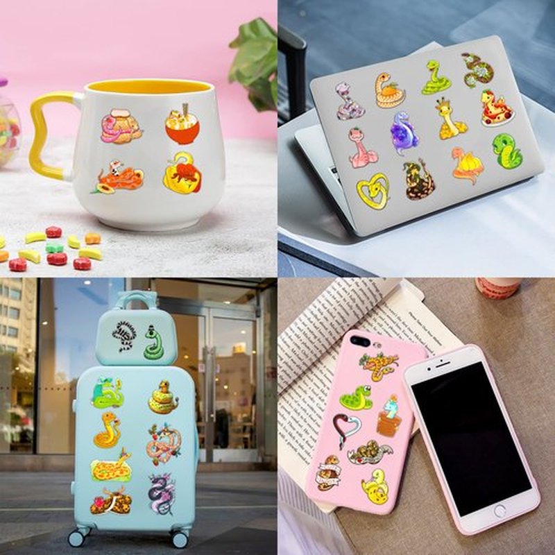 94PCS Cute Snake Temporary Tattoos Themed Reptile Animals Birthday Party Decorations Supplies Favors Decor Jungle Swamp Safari Tattoo Stickers Gifts For Kids Adults Boys Girls School Prizes Carnival
