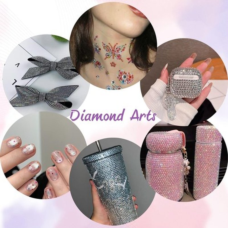 34000Pcs 8 Colors 3 4 5 6mm Mix Pink Resin Jelly Rhinestones for Bedazzling, Multicolor Flatback Gems, Bedazzler Kit with 3Pcs 10ml B7000 Glue