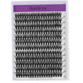Cluster Lashes 240pcs 40D DIY Eyelash Extension D Curl Long Individual Lashes Mixed Tray Faux Mink Lash Clusters Extensions 0.07 Black (40D-0.07D-14-18mm)