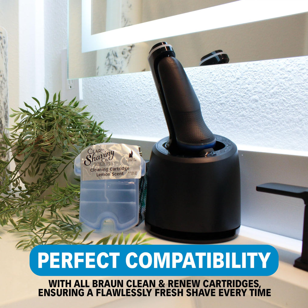 Clark Shaving Co. Cleaning Solution for Braun Clean & Renew, 32 oz