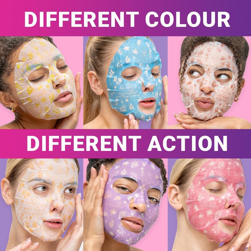 VIABEAUTY 12 Pack of Snail Mucin Mask Collagen Face Mask with Ceramides & Hyaluronic Acid Facial Sheet Mask - Rejuvenating, Deep Hydrating & Moisturizing Face Masks Skincare for All Skin Types