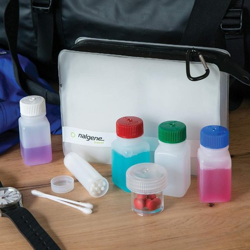 Nalgene Wide Mouth Square Storage Bottle - Durable, Leak-Proof Design | 32 oz, Clear
