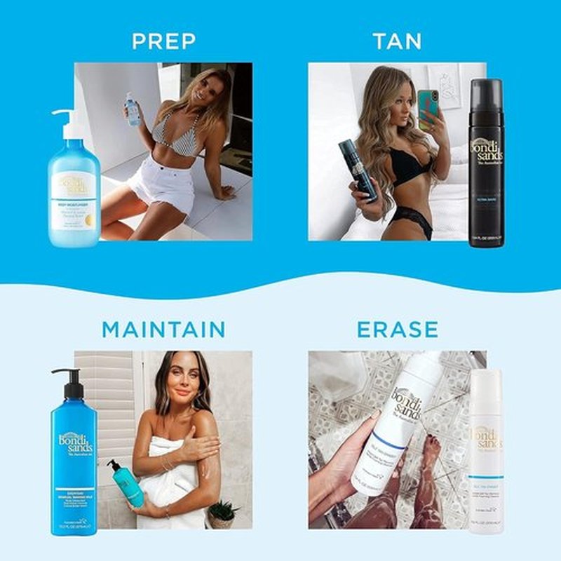 Bondi Sands Ultra Dark Self Tanning Foam - Lightweight Sunless Foam + Reusable Application Mitt