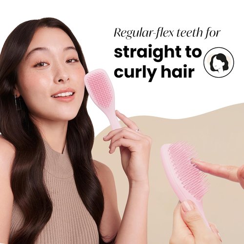 Tangle Teezer Mini Ultimate Detangler Hairbrush & Travel-Size Spray Bottle Duo | Millennial Pink, All Hair Types