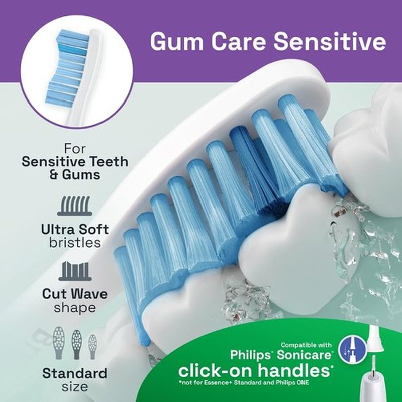 Brushmo Toothbrush Heads - Sensitive Replacement for Philips Sonicare | 8 Extra Soft Dupont Bristles, White