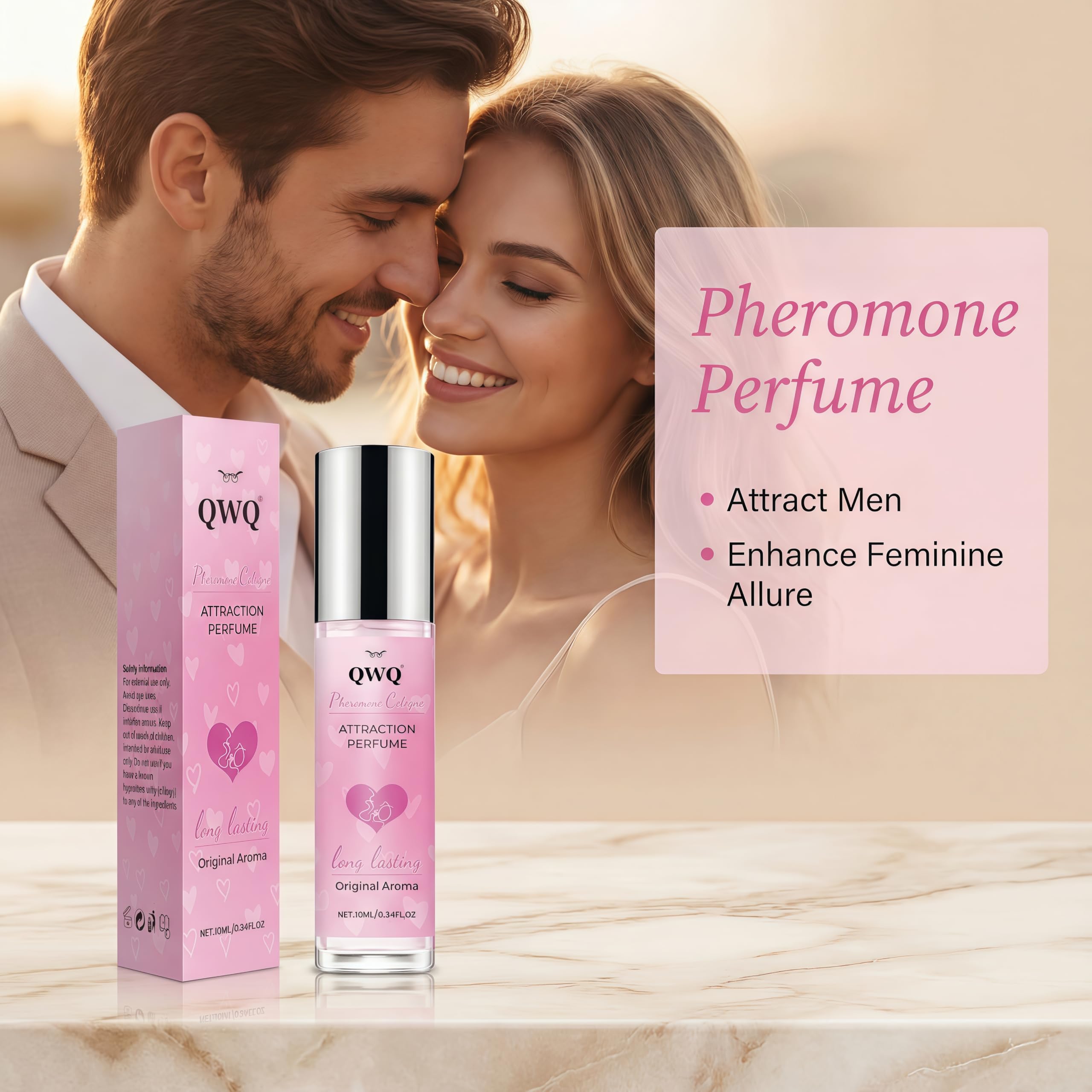 QWQ] Pheromone Perfume for Women, Long Lasting Oil Based Perfume to Attract Men, Fruity & Floral Scent Cologne, Portable Roll On Fragrance for Travel & Dating, Essential Oil Gifts for Her (1, Floral)
