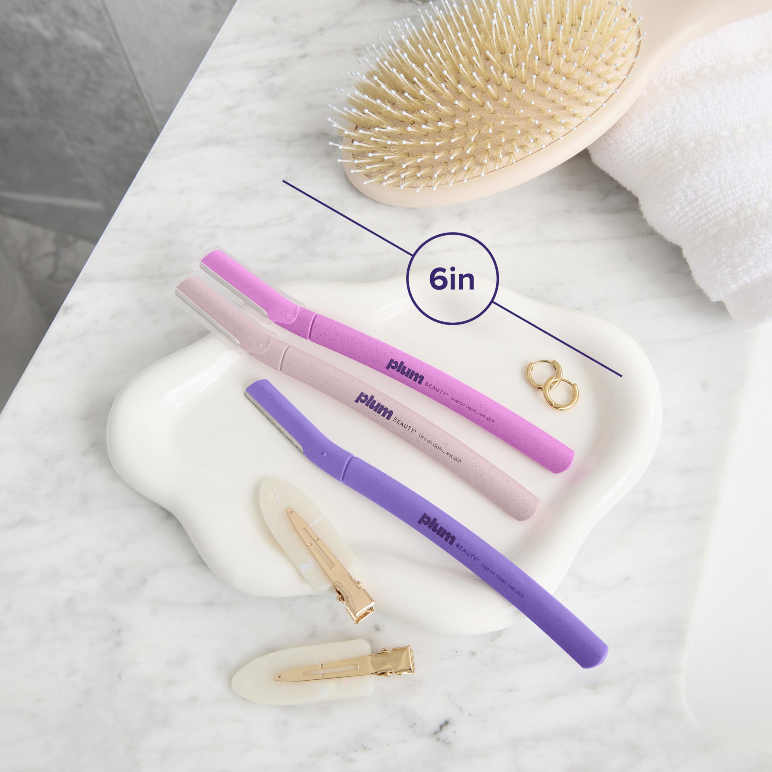 Plum Beauty Face Razors for Women, Eyebrow Razor & Brow Shaper