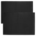Jibrelxion 2 Pack Rubber Bar Mats for Countertop, 18" x 12" Dish Drying Spill Mat, Coffee Bar Mats Accessories for Cocktail Service in Bartending, Home, Kitchen, Restaurants, Black