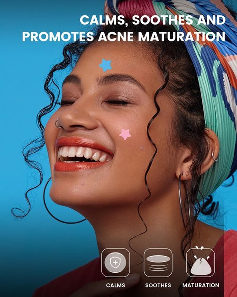 Jefusst Star Acne Pimple Patch 140 Counts, Hydrocolloid Acne Patches for Face, Purple, Blue, Green, Pink and Yellow
