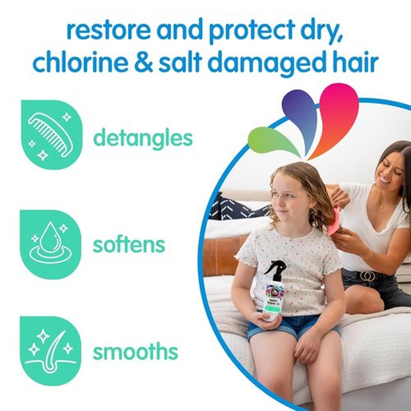 SoCozy Swim Leave-In Conditioner Spray - Protects & Repairs Kids' Hair | 8 Fl Oz with Activated Charcoal & Vitamin B5