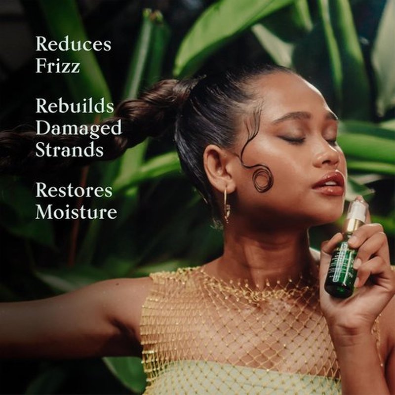 SHAZ & KIKS Moringa Anti-Breakage Serum - Controls Frizz & Rebuilds Damaged Hair | 1 Fl Oz