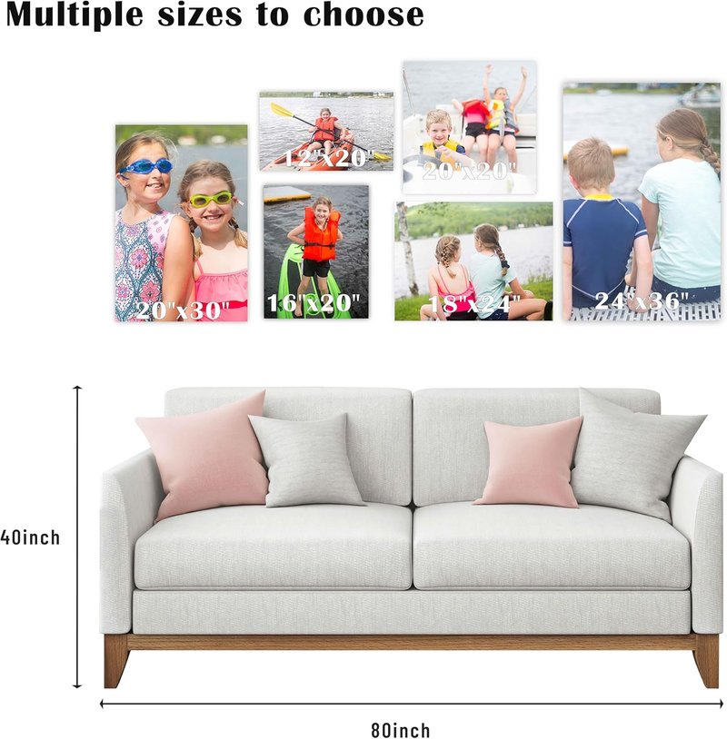 ZXDZSM Custom Canvas Poster - Personalized Wall Art Print (Unframed, 11” x 17”) - Upload Your Image