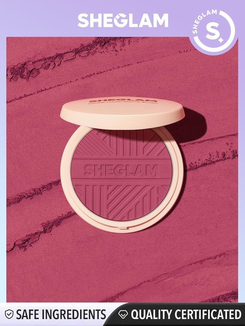 SheGlam Divine Flush Matte Blush Powder - Highly Pigmented, Long-Lasting Natural Glow | Lightweight Face Makeup