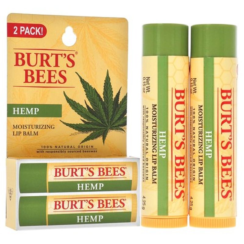 Burt's Bees Hemp Lip Balm - Deeply Moisturizing Formula | Unisex 2 oz Size