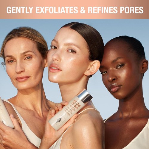 Charlotte Tilbury Glow Face Toner - Exfoliating Toner for Oily Skin - Reduces Pores & Hydrates - Rose & Lemon Scented