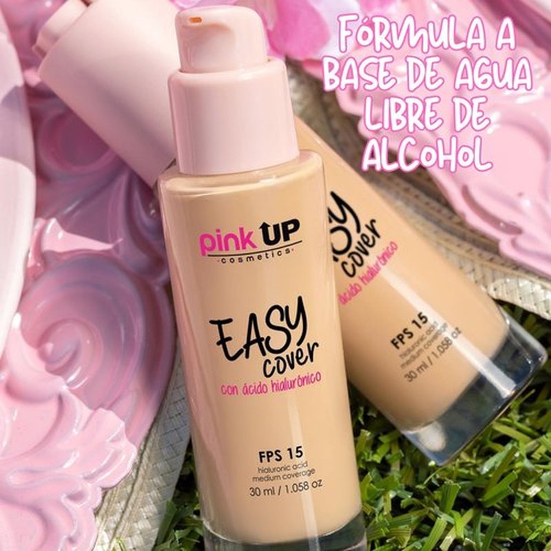 Pink Up | Easy Cover |Liquid Makeup | Medium coverage | Water-based & alcohol-free | Makeup | Foundation | Lightweight texture | Beige shade | Model PKEC300