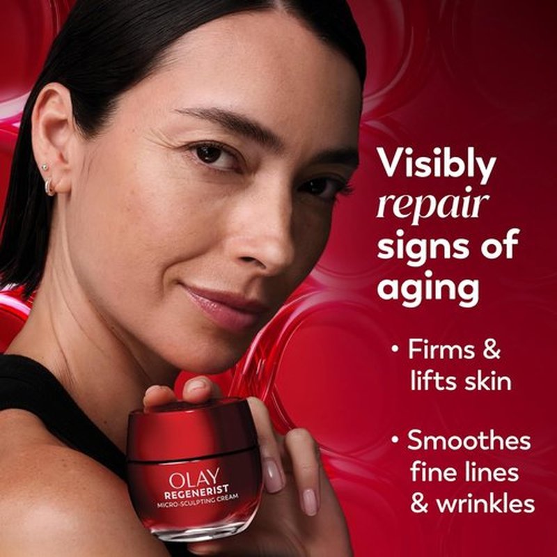 Regine Switzerland Anti-Aging Face Moisturizer - Micro-Sculpting Cream with Triple Collagen & Peptides | 1.7oz