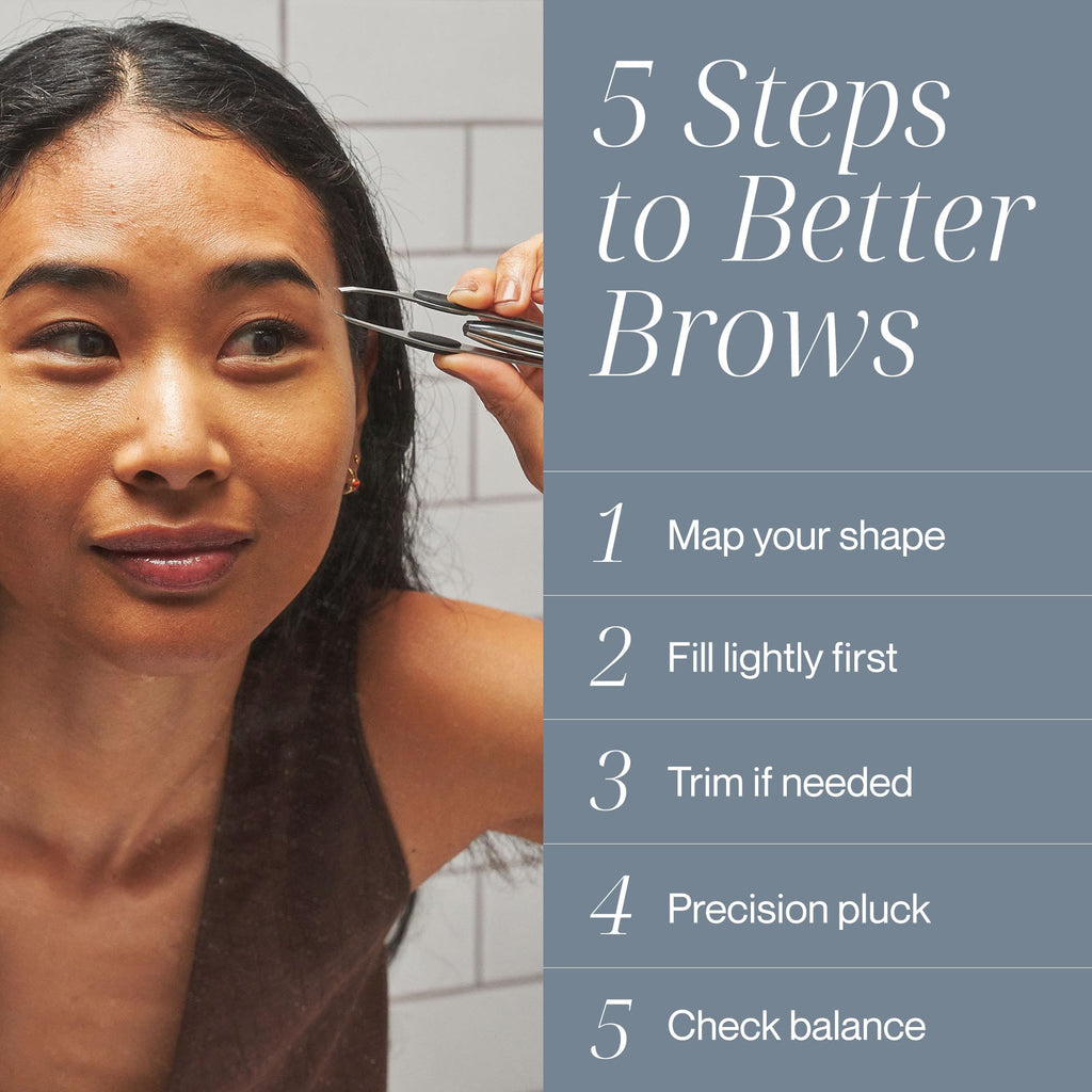 Tweezer Guru Pro Illuminating Eyebrow Tweezers for Women & Men Professional Stainless Steel Slanted Tweezers with LED Light Mirror Pouch Precision Tweezers for Brow Facial Hair Ingrown Hair Silver