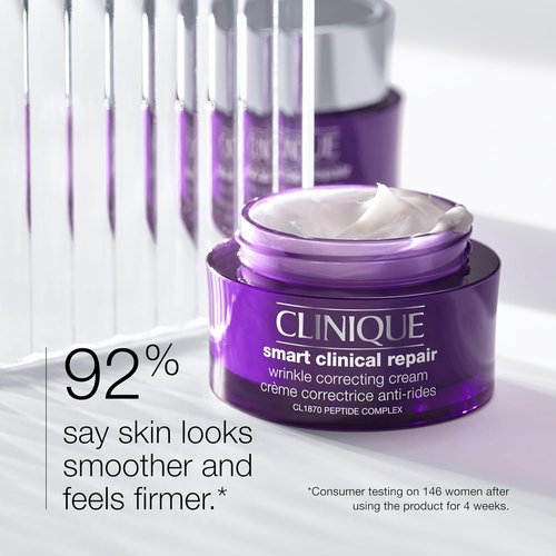 Clinique Smart Clinical Repair Anti-Aging Face Cream - Hydrating with Hyaluronic Acid & Peptides for All Skin Types