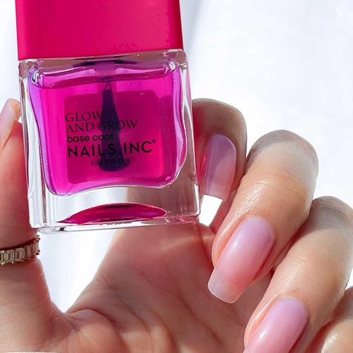 Nails Inc 45 Second Speedy Gloss - Sheer Pink Glow Vegan Nail Polish | Long Lasting & Quick Dry, 0.47 Fl Oz