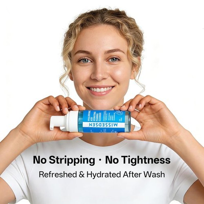 Skiennix Acne Face Wash - Oil Control Foaming Cleanser | Fragrance-Free, 5 oz (Blue)