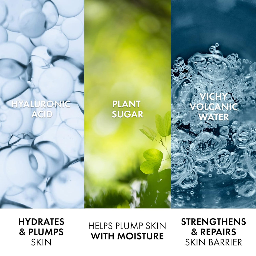 Vichy Aqualia Thermal Facial Moisturizer - Hydrating Cream with Natural Origin Hyaluronic Acid for Dry, Sensitive Skin