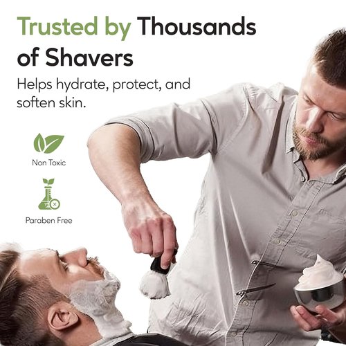 Henry Cavendish Eucalyptus Mint Shaving Soap - All-Natural 4 oz Puck with Shea Butter & Coconut Oil