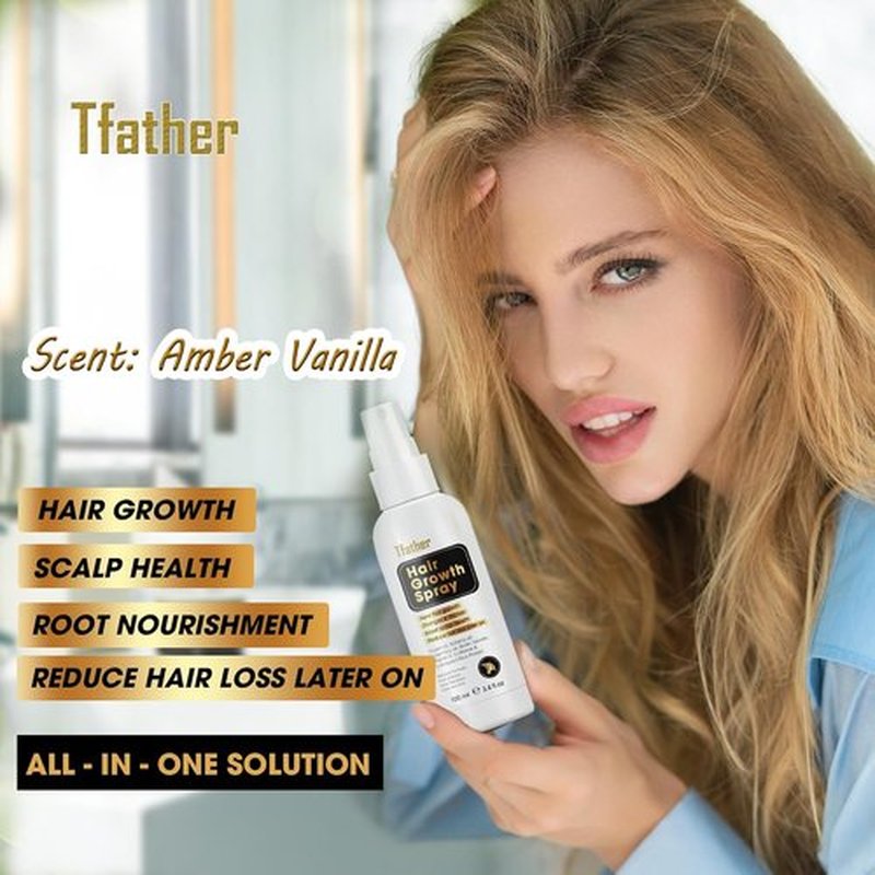 Herb Hair Growth Oil Spray - Strengthening Serum for Dry Scalp & Thinning Hair Regrowth